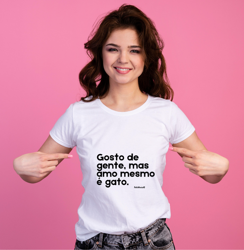 Camisetas: Amo mesmo é Gato